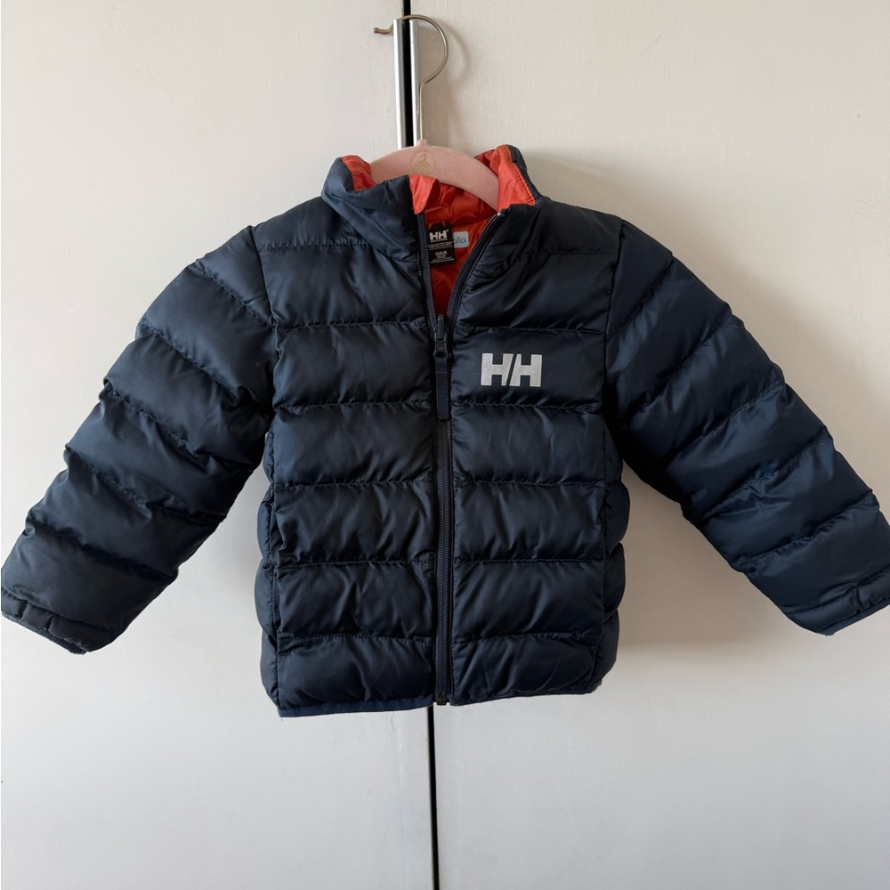 Helly Hansen HH Navy/Orange Toddler Puffer Jacket, size 4T